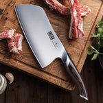 Couteau Hachoir de Boucher en Acier Carbone 7"
