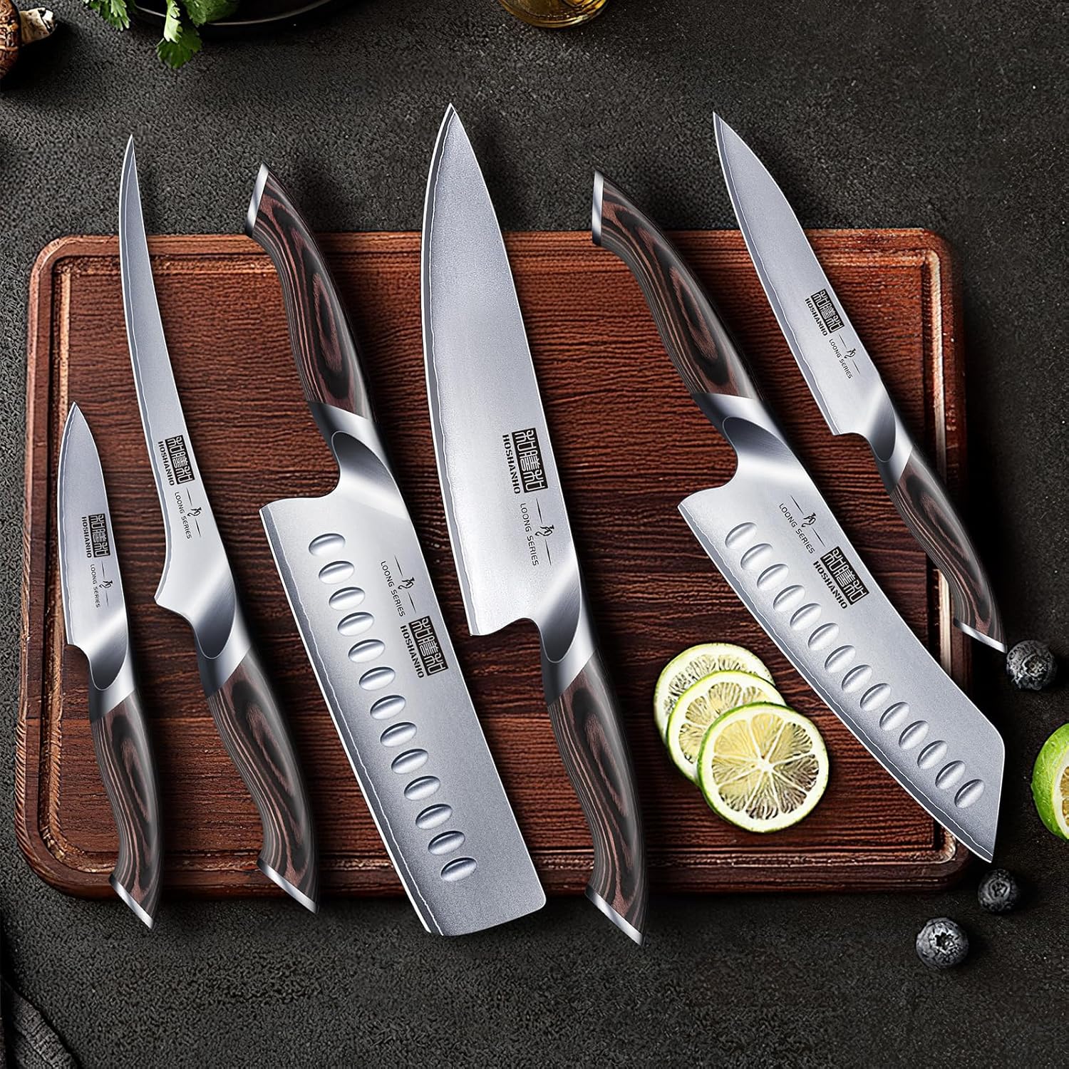 7-Piece Kitchen Knife Set with Magnetic Block