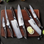Ensemble de 7 couteaux de cuisine avec bloc magnétique