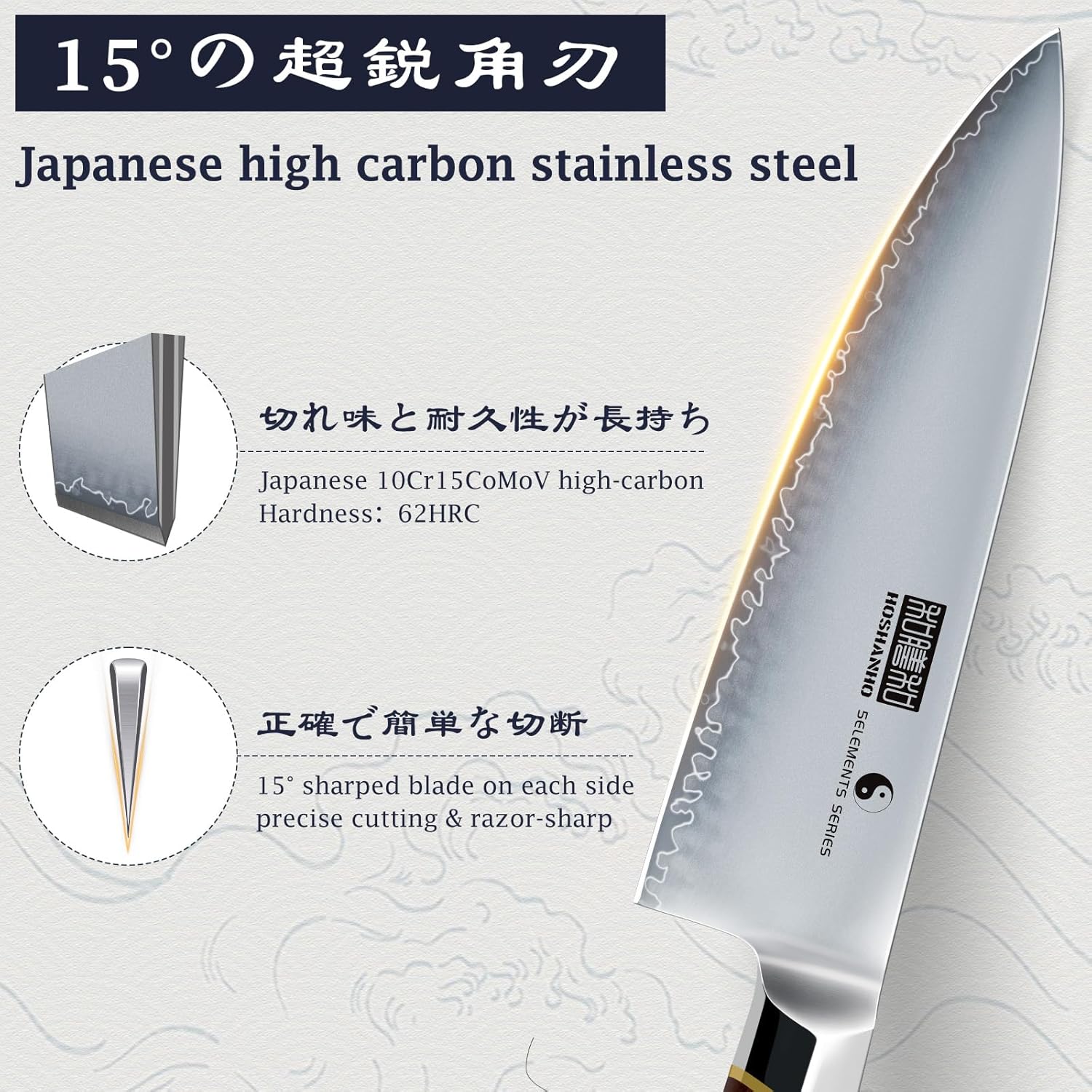 8-Piece High-Carbon Steel Knife Set with Magnetic Knife Block & Sharpener