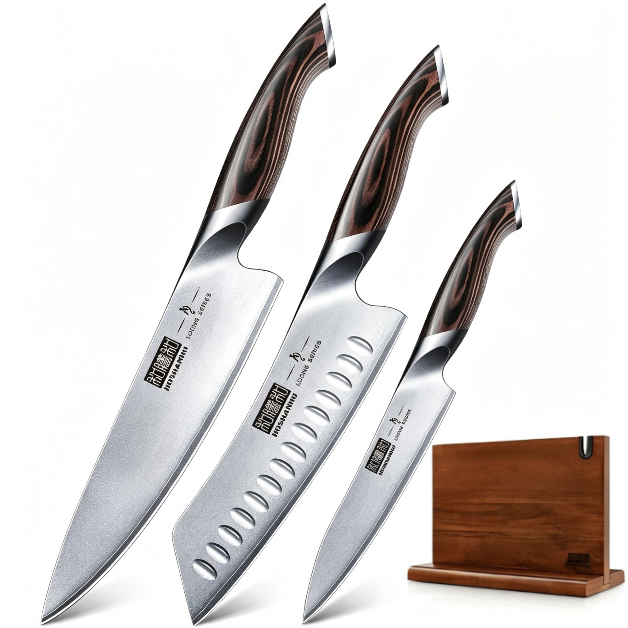 4-Piece Knife Set with Magnetic Block