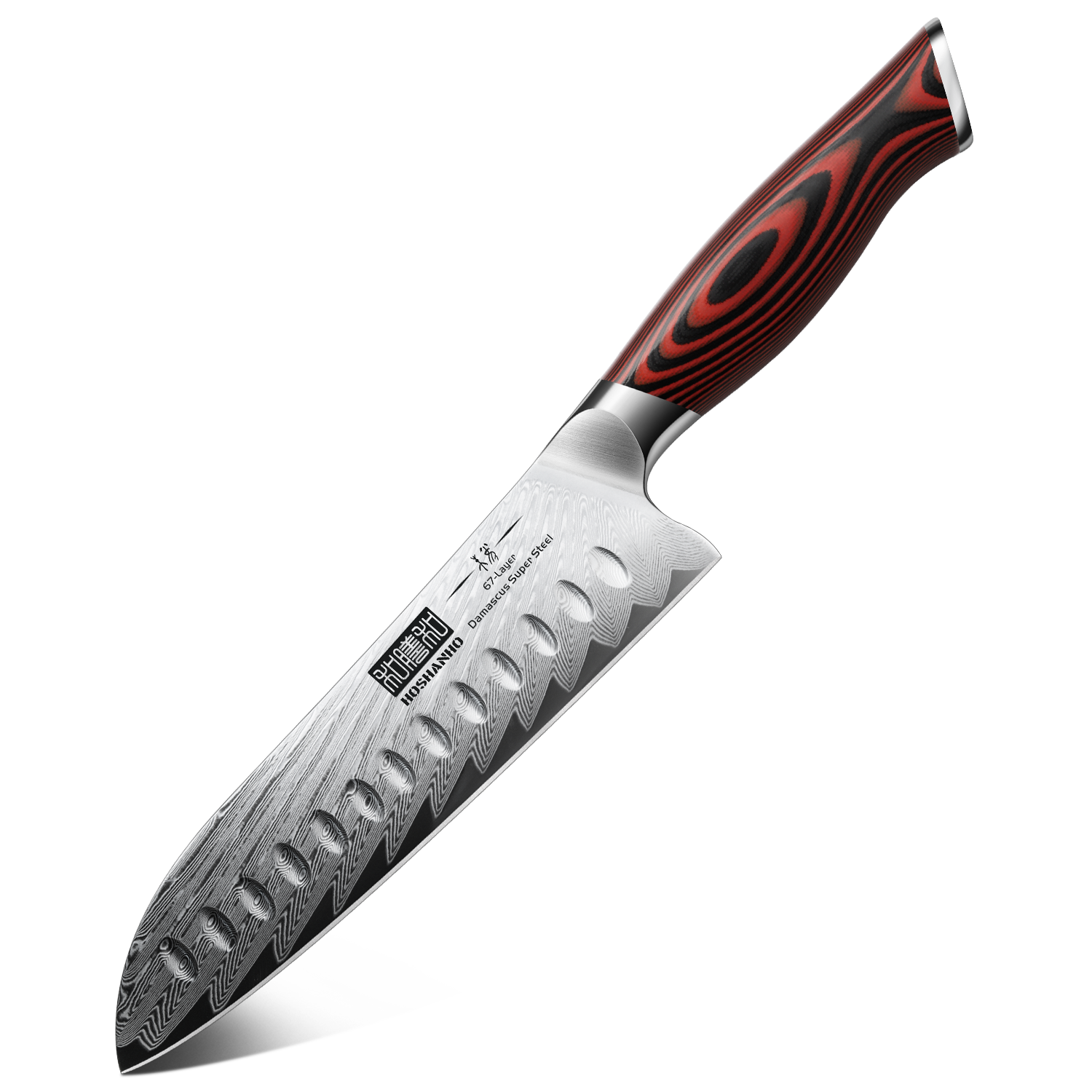 7" Damascus Santoku Knife