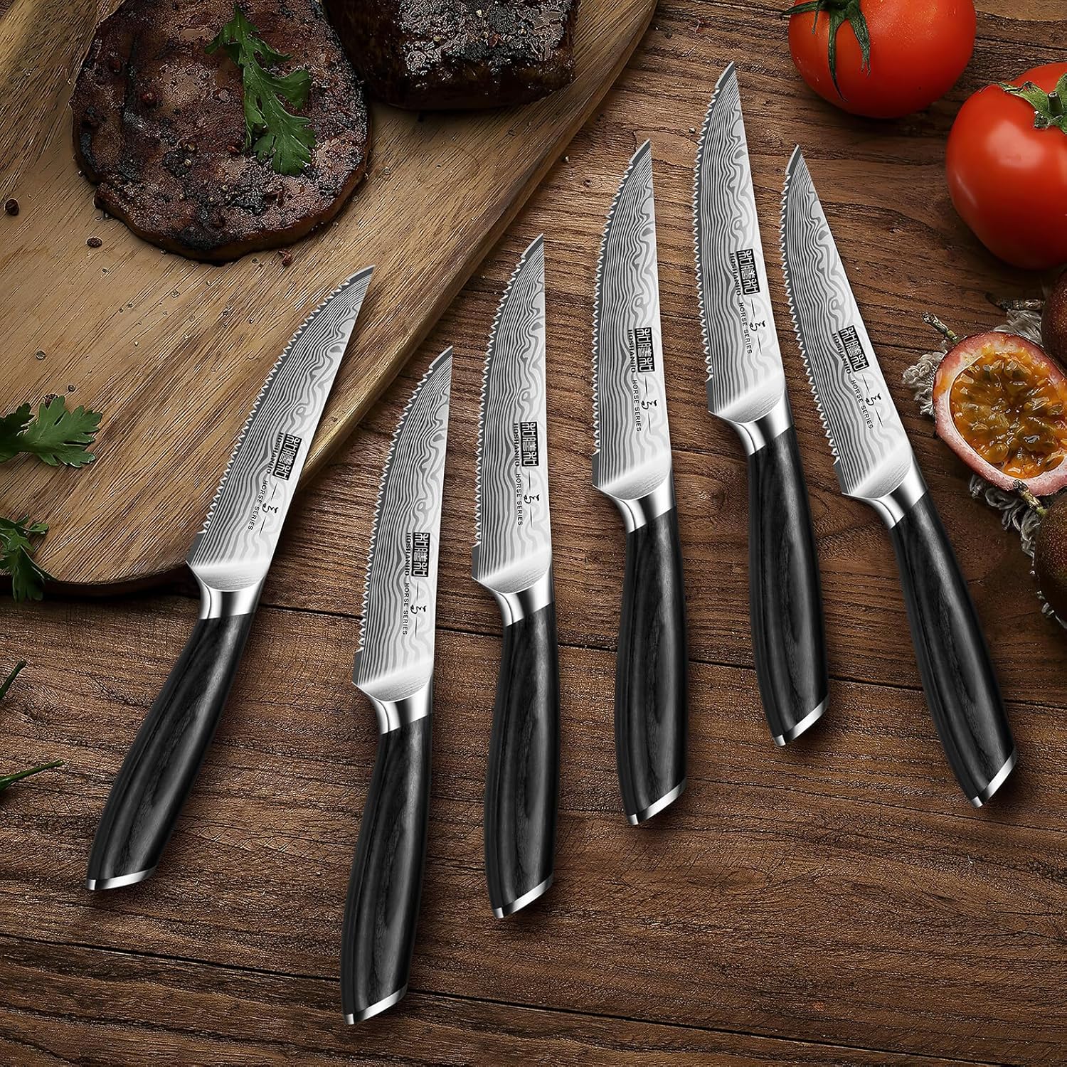6 Steak Knives 4.5"