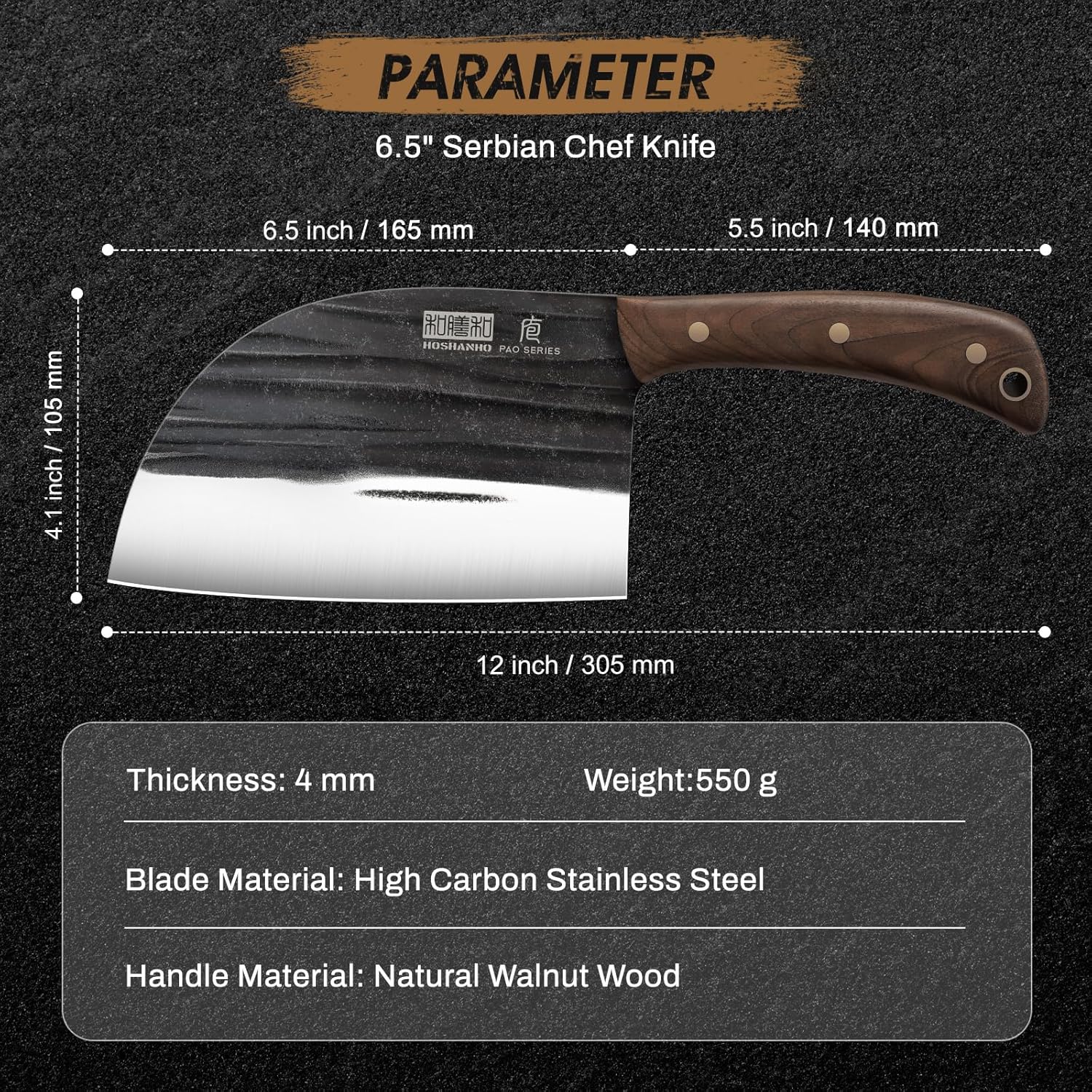 6.5" Serbian Chef Knife