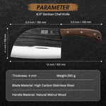6.5" Serbian Chef Knife
