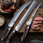3tlg. japanisches Messer-Set aus Karbonstahl zum Schnitzen