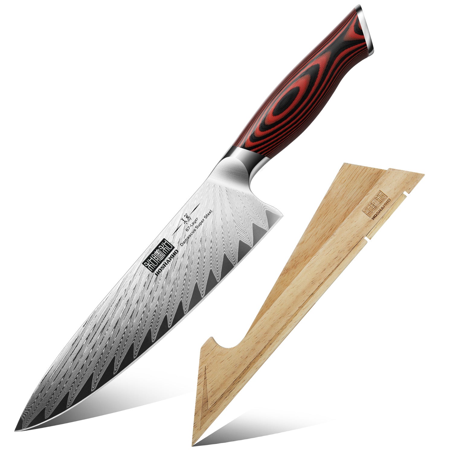 8" Japanese Damascus Chef Knife with Sheath