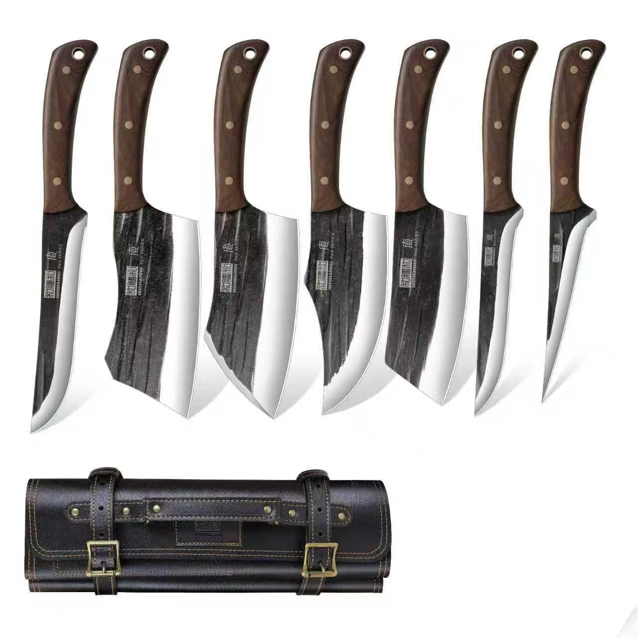 8-Piece Hand Forged Butcher Knife Set
