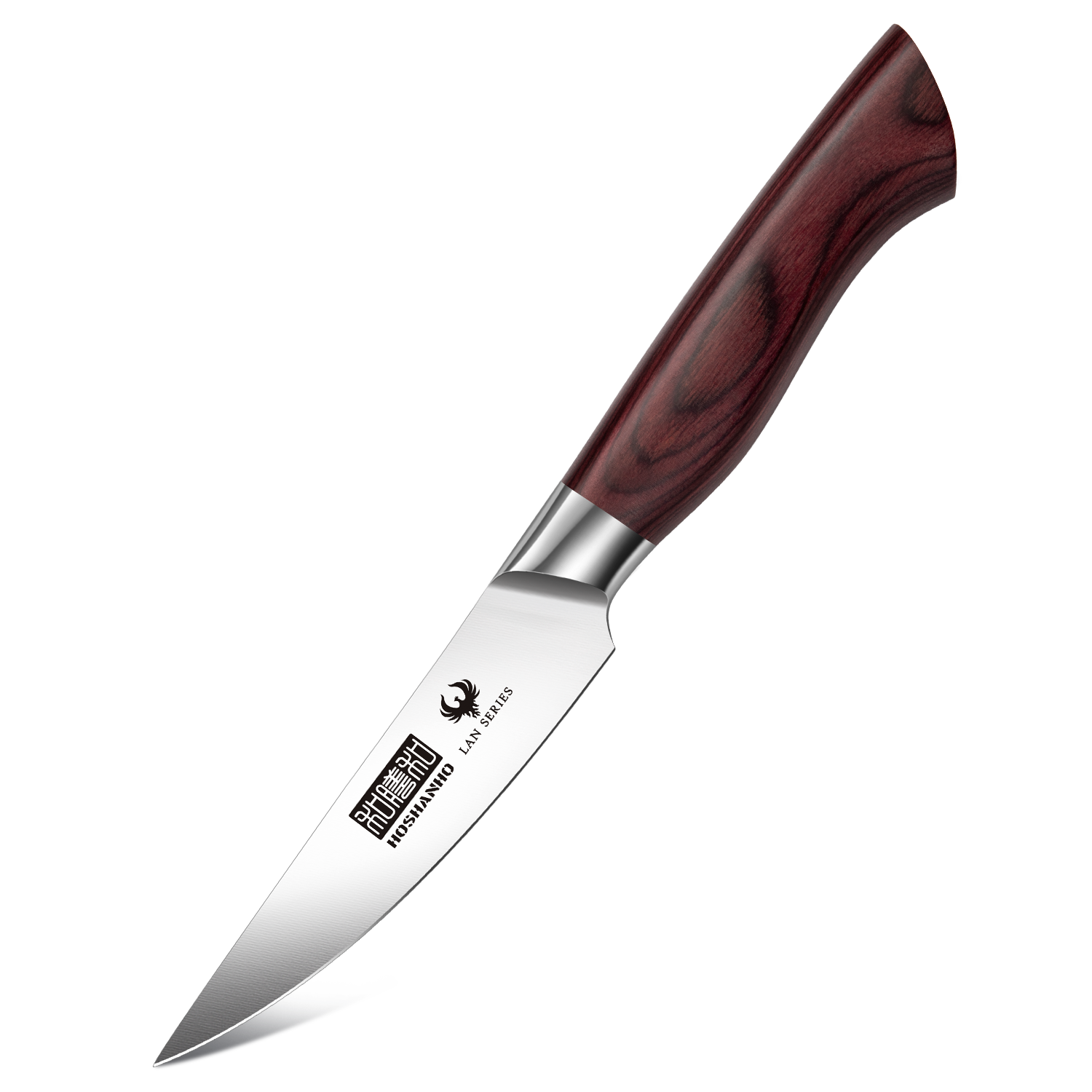3.75-Inch Paring Knife – High Carbon Stainless Steel Japanese Fruit Knife with Ergonomic Wood Handle