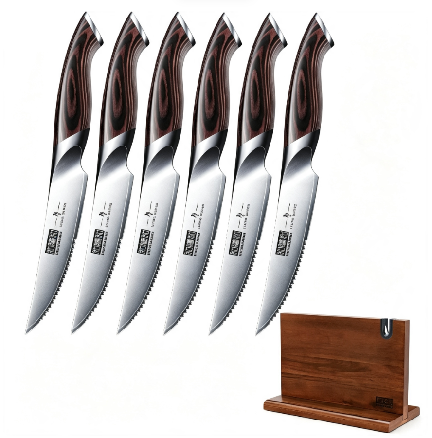 7-Piece Steak Knife Set with Magnetic Block