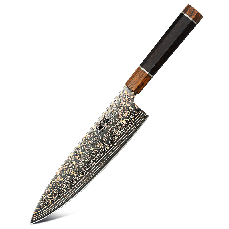 HOSHANHO 8" Damascus Chef Knife – Ultra Sharp, Ebony Handle
